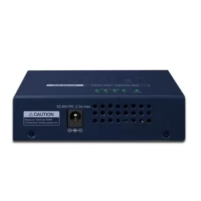 PLANET - HPOE-460 - 4-Port 802.3at 30W High Power over Ethernet Injector Hub - 120W External Power Adapter