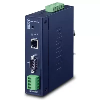 Planet - ICS-2100T - IP30 Industrial 1-Port RS232/RS422/RS485 Serial Device Server
