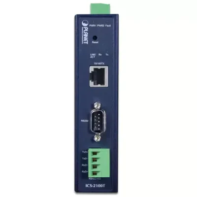 Planet - ICS-2100T - IP30 Industrial 1-Port RS232/RS422/RS485 Serial Device Server