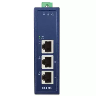 Planet - IECJ-300 -  Industrial 3-Port EtherCAT Junction Slave (-40~75 degrees C)