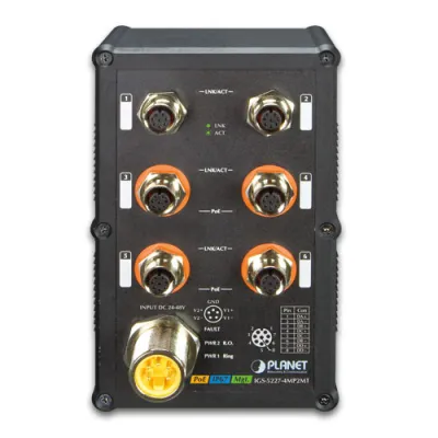 Planet - IGS-5227-4MP2MT - Industrial IP67 Rated 4-Port 10/100/1000T 802.3at PoE + 2-Port 10/100/1000T Managed Ethernet Switch