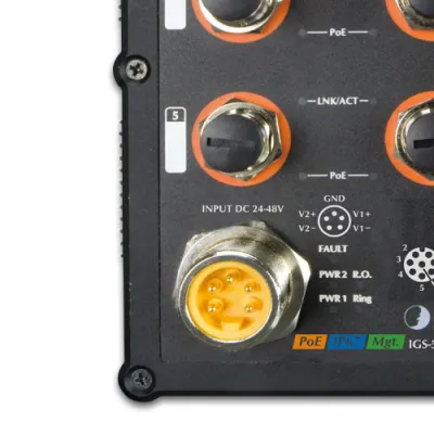 Planet - IGS-5227-4MP2MT - Industrial IP67 Rated 4-Port 10/100/1000T 802.3at PoE + 2-Port 10/100/1000T Managed Ethernet Switch