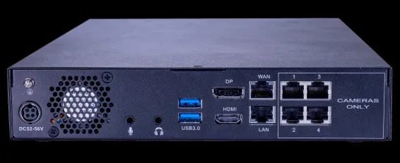 ExacqVision - IP02-04T-GP04 - 4 TB G-Series Desktop PoE Recorder with 4 PoE+ IP Camera Ports