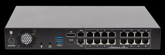 ExacqVision - IP04-06T-GP16 - 6 TB G-Series Desktop PoE Recorder with 16 PoE+ IP Camera Ports