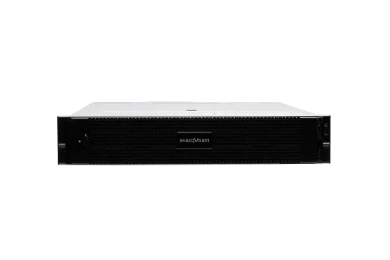 ExacqVision - IP08-144T-R2XL - IP 2U Rackmount Redundant X-Series NVR with 8 IP Professional licenses (175 max), 144TB RAID6 configured storage (120TB usable). Linux Ubuntu 22.04 LTS OS on Dual SSD RAID1, redundant power supplies, 32GB RAM, Dua