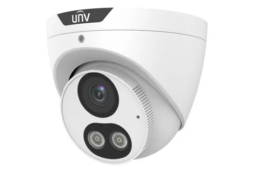 Uniview - IPC3615SE-ADF40KM-WL-I0 - 5MP ColorHunter Fixed Warm Light Turret Network Camera, 4.0mm