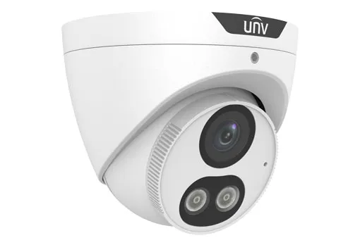 Uniview - IPC3615SE-ADF28KM-WL-I0 - 5MP ColorHunter Fixed Warm Light Turret Network Camera, 2.8mm