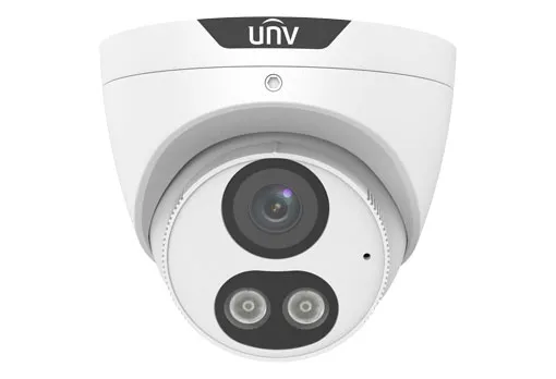 Uniview - IPC3615SE-ADF28KM-WL-I0 - 5MP ColorHunter Fixed Warm Light Turret Network Camera, 2.8mm