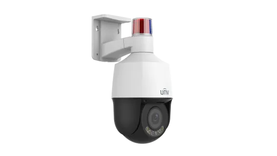 UNV - IPC6314LWH-AX5C-VG2 - UNV 4MP Active Deterrence Wise-ISP Plastic PTZ Camera (2.7mm-13.5mm,Audio&Alarm, Two-Way Audio, Starlight, Auto Tracking)