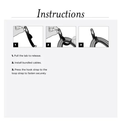 Rip-Tie - J-B6-C - One Inch Wide CableCarrier with Black Carabiner, 1″ x 6″