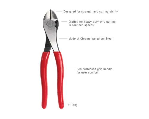 Jonard Tools - JIC-2488 - High Leverage Diagonal Cutter Curved