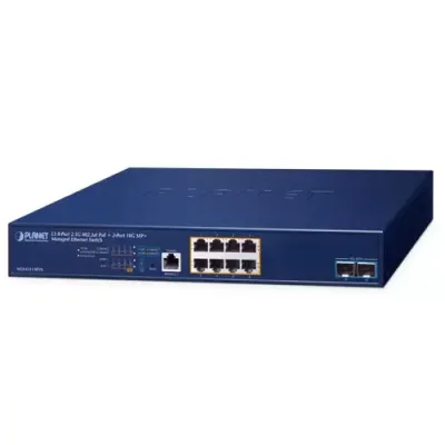 Planet - MGS-6311-8P2X - Layer 3, 8-Port 2.5GBASE-T 802.3at PoE + 2-Port 10GBASE-X SFP+ Managed Ethernet Switch(120W)