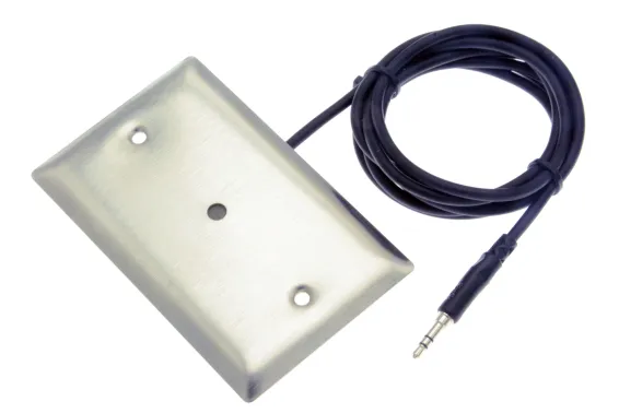 ETS - ML1-SS - Un-Pre-Amplified, Stainless Steel, Single Gang, Flush Mount, Omni-directional Microphone, 6' 3.5mm Cord