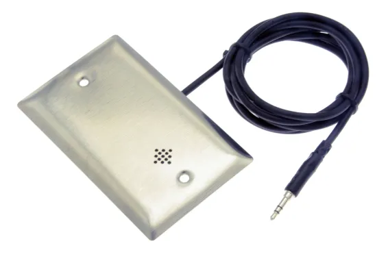 ETS - ML1-TRW - Un-Pre-Amplified, Tamper Resistant, Weather Resistant, Omni-directional Microphone, 6' 3.5mm Cord