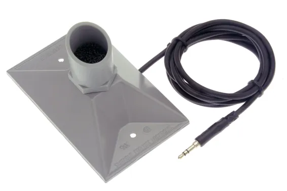 ETS - ML1-W - Un-Pre-Amplified, Surface Mount, Weather resistant, Omni-directional Microphone, 6' 3.5mm Cord