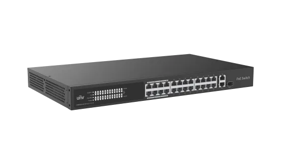 UNV - NSW3000-24T1GT1GC-LPOE-IN - UNV Ethernet 24 Port 250W Cloud Managed Ethernet Low Power PoE Switch