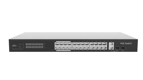 UNV - NSW3000-25GT1GP1GC-POE-IN -  24 Giga Port 370W Cloud Managed Ethernet PoE Switch