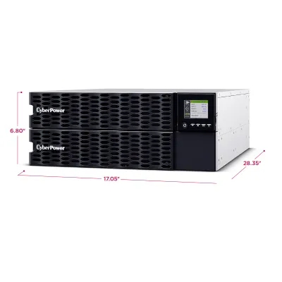 CYBERPOWER - OL10KRTHD - 10KVA/10KW, High Density, Online Double-Conversion, PF=1, 4U rack/tower, 200-240V Input Hardwire, 200-240V Output, 4 NEMA L6-20R, 2 NEMA L6-30R, Color Matrix LCD, USB, Serial, EPO, Optional RMCARD205, 3 year warranty