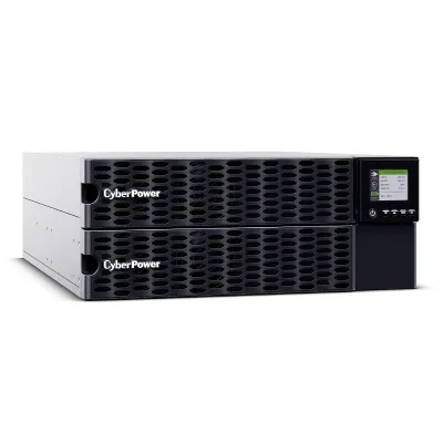 CYBERPOWER - OL10KRTHD - 10KVA/10KW, High Density, Online Double-Conversion, PF=1, 4U rack/tower, 200-240V Input Hardwire, 200-240V Output, 4 NEMA L6-20R, 2 NEMA L6-30R, Color Matrix LCD, USB, Serial, EPO, Optional RMCARD205, 3 year warranty