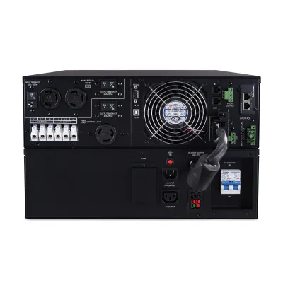 CYBERPOWER - OL8KRT - 8KVA/8KW, online double-conversion UPS, Sine wave output, 6U rack/tower convertible, 200-240V input and output, hardwire input terminal block, (3) NEMA L6-30R outlets, LCD control panel, RMCARD205 pre-installed, EPO, RS-32/USB, 