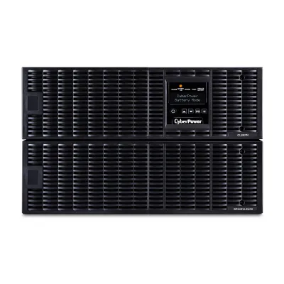 CYBERPOWER - OL8KRT - 8KVA/8KW, online double-conversion UPS, Sine wave output, 6U rack/tower convertible, 200-240V input and output, hardwire input terminal block, (3) NEMA L6-30R outlets, LCD control panel, RMCARD205 pre-installed, EPO, RS-32/USB, 
