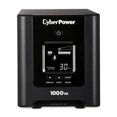 CYBERPOWER - OR1000PFCLCD - 1000VA/700W, Pure Sine Wave, NEMA 5-15P, 6 ft cord, 8 x NEMA 5-15R, USB, Serial, PowerPanel Business Edition software, 3 year warranty