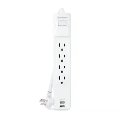 CYBERPOWER - P406U - Surge 4 Outlets 6 FT Cord 2 USB A
