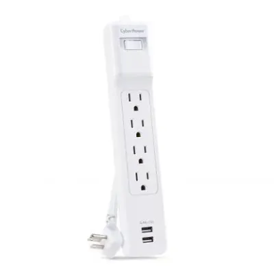 CYBERPOWER - P406U - Surge 4 Outlets 6 FT Cord 2 USB A