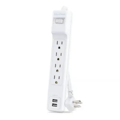 CYBERPOWER - P406U - Surge 4 Outlets 6 FT Cord 2 USB A
