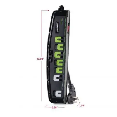 CYBERPOWER - P705G - 2100 J, 125 V, 7 surge protected outlets (1 master + 4 energy saving + 2 always on), 5 ft cord, threshold switch, limited lifetime warranty