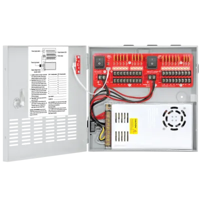 SECO-LARM - PC-U1820-PULQ - Switching CCTV Power Supply 18 Outputs, 20 Amps, PTC Fuses, Individual Status LEDs for Each Output