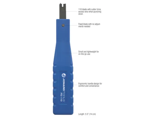 Jonard Tools - PD-110 - Non Impact Punch Down Tool, 110 Blade w/ Cutter