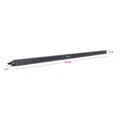 Cyber Power - PDU13103 - 3-Phase Basic PDU, 20A/200V-240V, 0U, (36) IEC-320 C13 + (6) IEC-320 C19, NEMA L21-20P