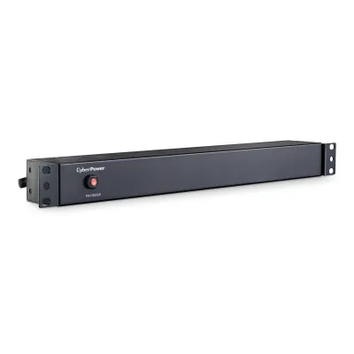 Cyber Power - PDU15B12R - 15A (Derated to 12A), 120 V, 50Hz/60Hz, NEMA 5-15P plug, 12 NEMA 5-15R, 1U Rackmount, 15 ft Cord, Limited lifetime warranty