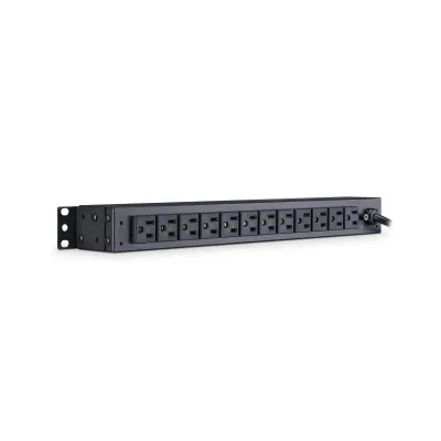 Cyber Power - PDU15B2F12R - 15A (Derated to 12A), 120 V, 50Hz/60Hz, NEMA 5-15P plug, 14 NEMA 5-15R, 1U Rackmount, 15 ft cord, Limited lifetime warranty