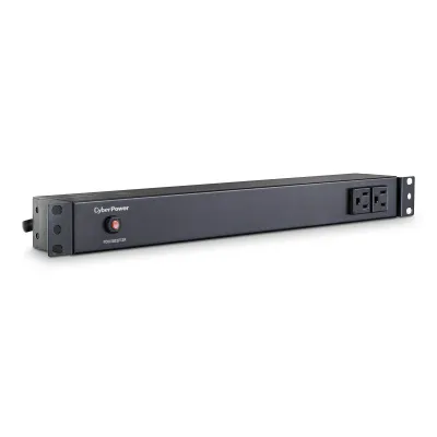 Cyber Power - PDU15B2F12R - 15A (Derated to 12A), 120 V, 50Hz/60Hz, NEMA 5-15P plug, 14 NEMA 5-15R, 1U Rackmount, 15 ft cord, Limited lifetime warranty