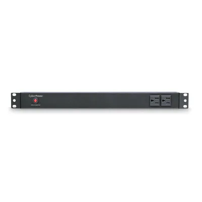 Cyber Power - PDU15B2F8R - 15A (Derated to 12A), 120 V, 50Hz/60Hz, NEMA 5-15P plug, 10 NEMA 5-15R, 1U Rackmount, 15 ft cord, Limited lifetime warranty