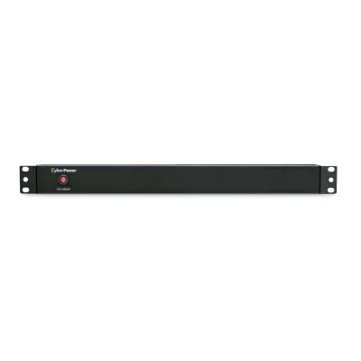Cyber Power - PDU15B8R - 15A (Derated to 12A), 120 V, 50Hz/60Hz, NEMA 5-15P plug, 8 NEMA 5-15R, 1U Rackmount, 15 ft Cord, Limited lifetime warranty