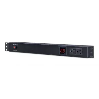 Cyber Power - PDU15M2F8R - 15A (Derated to 12A), 120 V, 50Hz/60Hz, NEMA 5-15P plug, 10 NEMA 5-15R, 1U Rackmount, 15 ft Cord, Limited Lifetime Warranty