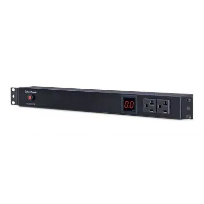 Cyber Power - PDU20M2F8R - 20A (Derated to 16A), 120 V, 50Hz/60Hz, NEMA 5-20P plug, 10 NEMA 5-20R, 1U Rackmount, 15 ft Cord, Limited Lifetime Warranty