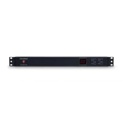Cyber Power - PDU20MT2F10R - 20A (Derated to 16A), 120 V, 50Hz/60Hz, NEMA L5-20P plug, 12 NEMA 5-20R, 1U Rackmount, 15 ft Cord, Limited Lifetime Warranty