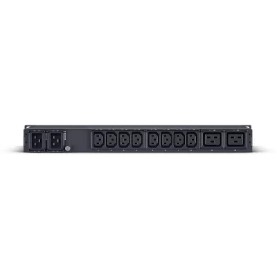 Cyber Power - PDU24006 - Metered ATS PDU, 20A (Derated to 16A), 200-240V, 2 x NEMA L6-20P Plug w/10 Ft Cords, 10 Outlets (8 x C13 + 2 x C19), 1U Rackmount, 3 Year Warranty