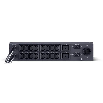 Cyber Power - PDU24007 - Metered ATS PDU, 30A (Derated to 24A), 200-240V, 2x L6-30P Plugs w/10 Ft Cords, 19 Outlets (16 x C13 + 2 x C19 + 1 x L6-30R), 2U Rackmount, 3 Year Warranty