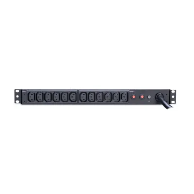 Cyber Power - PDU30BHVT12R - 30A (Derated to 24A), 200 - 230 V, 50Hz/60Hz, NEMA L6-30P plug, 12 IEC-320 C13, 1U Rackmount