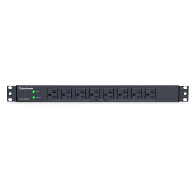 Cyber Power - PDU30BT8F8R - 30A (Derated to 24A), 120 V, 50Hz/60Hz, NEMA L5-30P plug, 16 NEMA 5-20R, 1U Rackmount, 12 ft cord