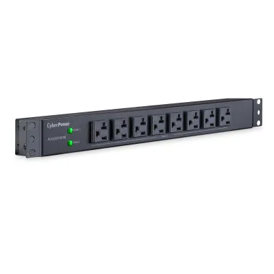 Cyber Power - PDU30BT8F8R - 30A (Derated to 24A), 120 V, 50Hz/60Hz, NEMA L5-30P plug, 16 NEMA 5-20R, 1U Rackmount, 12 ft cord