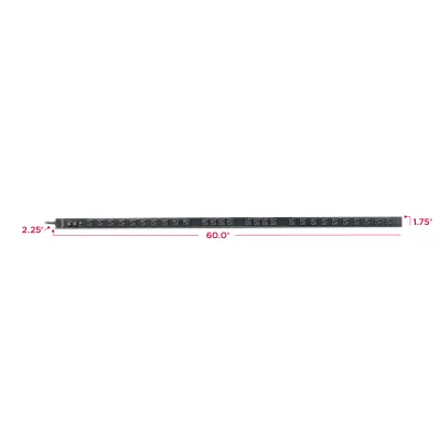 Cyber Power - PDU30BVT28F - 30A (Derated to 24A), 120 V, 50Hz/60Hz, NEMA L5-30P plug, 28 NEMA 5-20R, 0U Rackmount