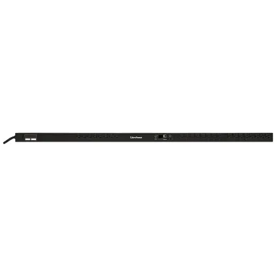 Cyber Power - PDU31101 - Monitored Pdu, 20a (Derated To 16a), 100-120v, 50/60 Hz, 24 X Nema 5-20r Outlets, Nema L5-20p Plug, 10 Ft Cord, 0u Rackmount, Snmp, 3yr Warranty
