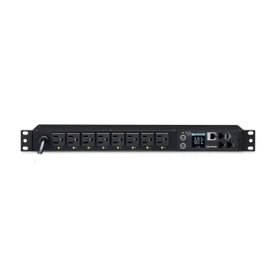 Cyber Power - PDU41001 - Switched PDU 15A 120V NEMA 5-15P input 8 NEMA 5-15R output 12ft cord 1U