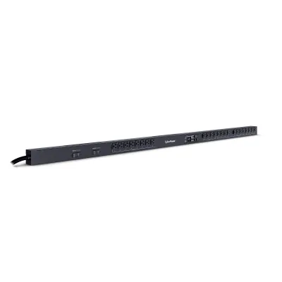 Cyber Power - PDU41102 - Switched PDU, 30A (Derated to 24A), 100-120V, 50/60 HZ, 24 x NEMA 5-20R Outlets, NEMA L5-30P Plug, 10 Ft Cord, 0U Rackmount, SNMP, 3Yr Warranty